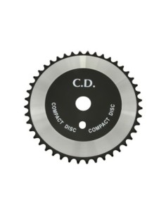 Steel Chainring Compact Disc 1/2 X 1/8 44t Chrome/Black.